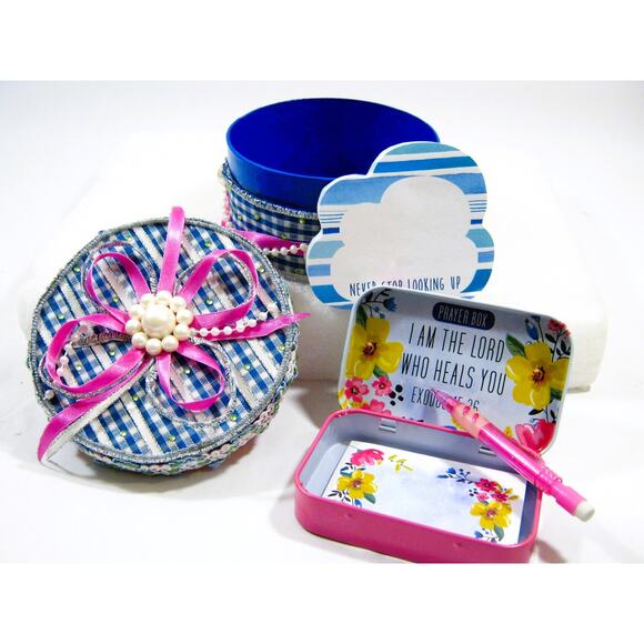 Handmade Keepsake Prayer Box for Mementos Photos Trinkets Jewelry Desk Items - Picture 9 of 10